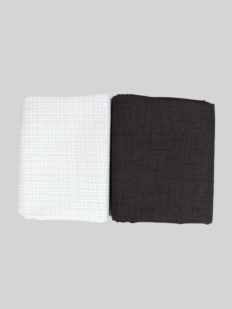 Cotton Checked Shirting & Suiting Gift Box Combo SS85