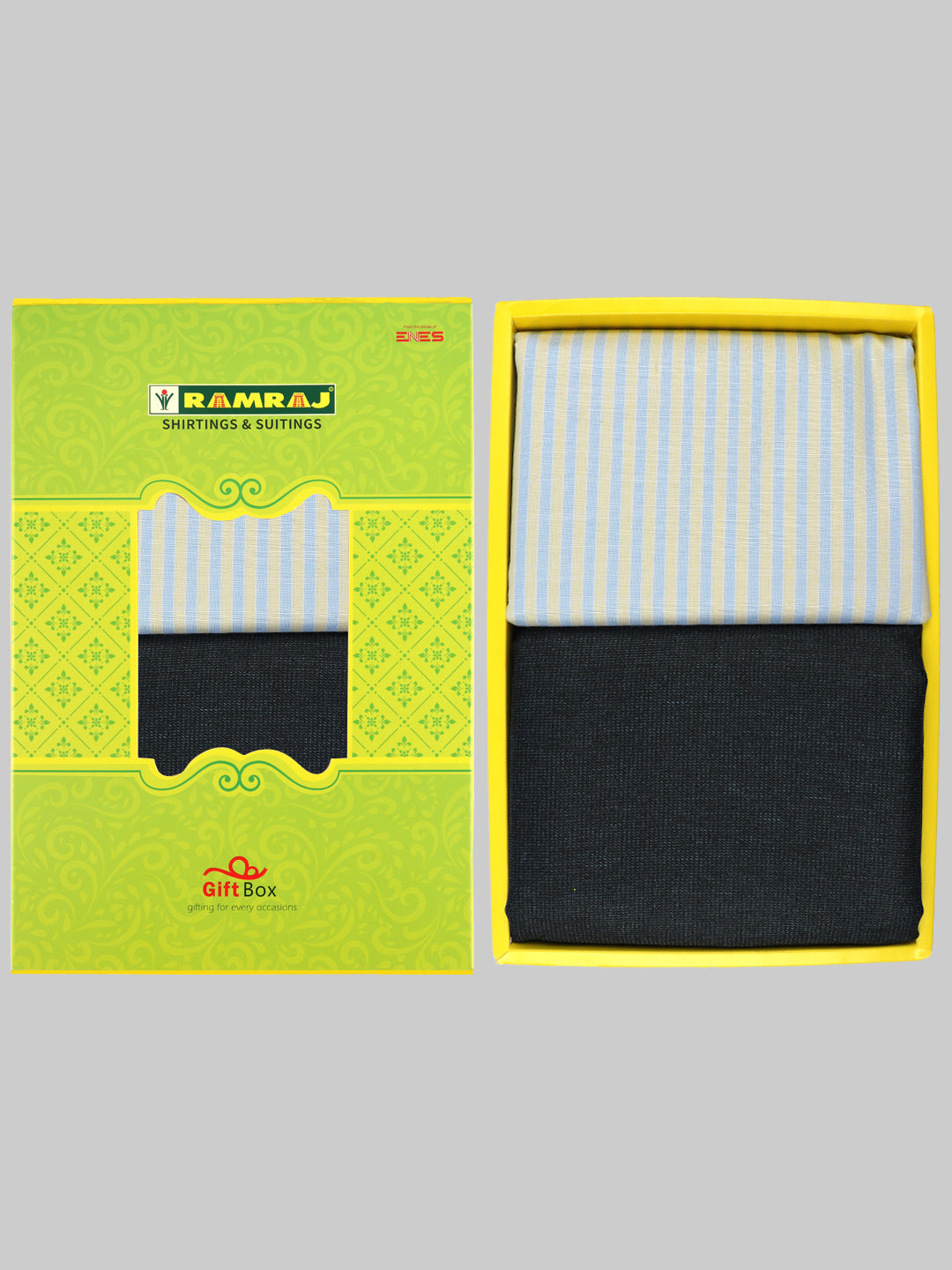 Men Cotton Striped Shirting & Suiting Gift Box SS192