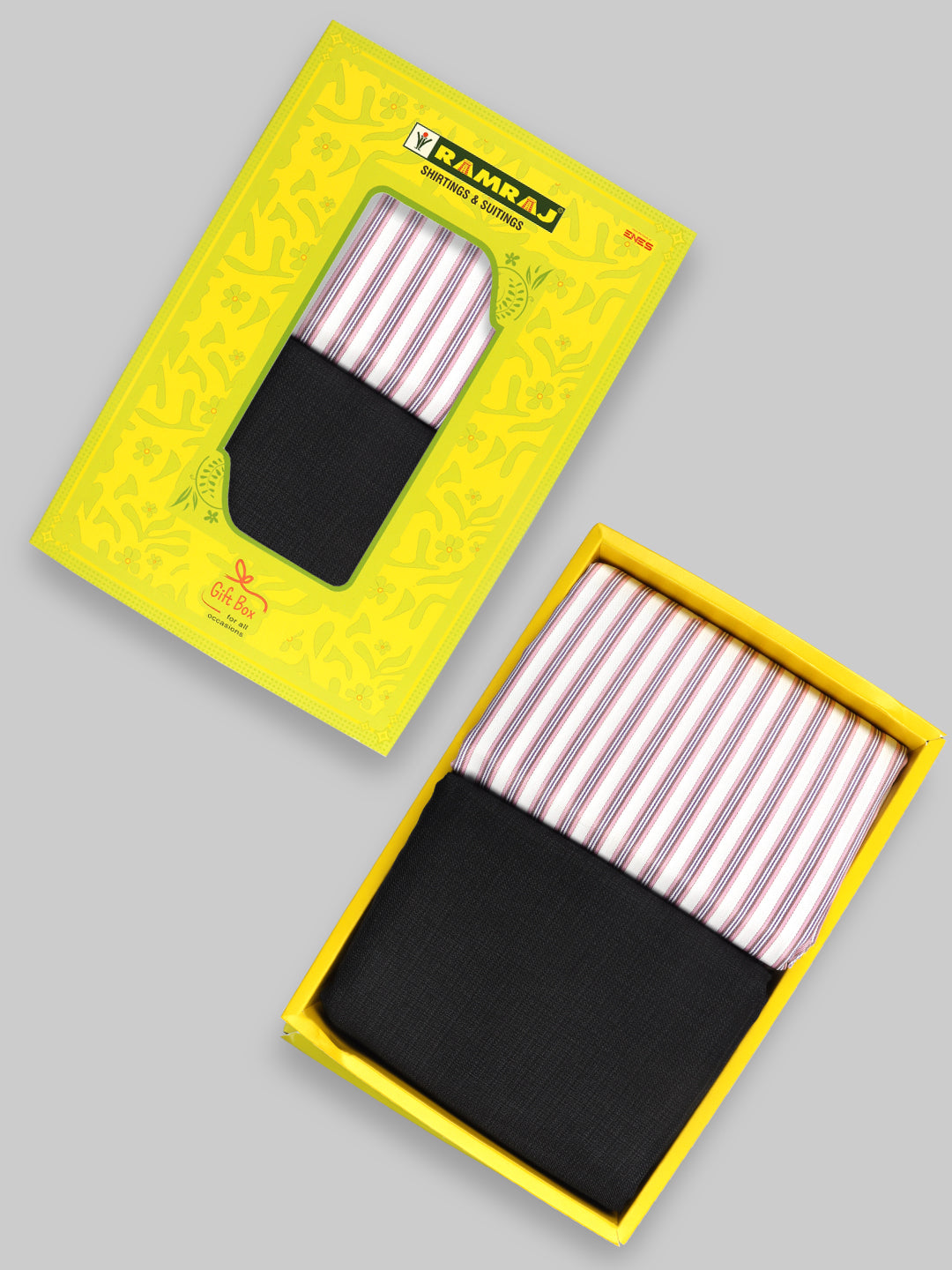 Cotton Blend Striped Shirting & Suiting Gift Box SS245