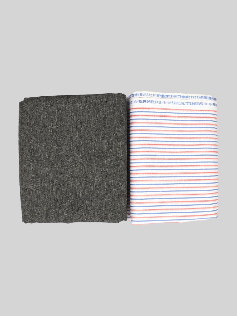 Cotton Striped Shirting & Suiting Gift Box Combo SS96