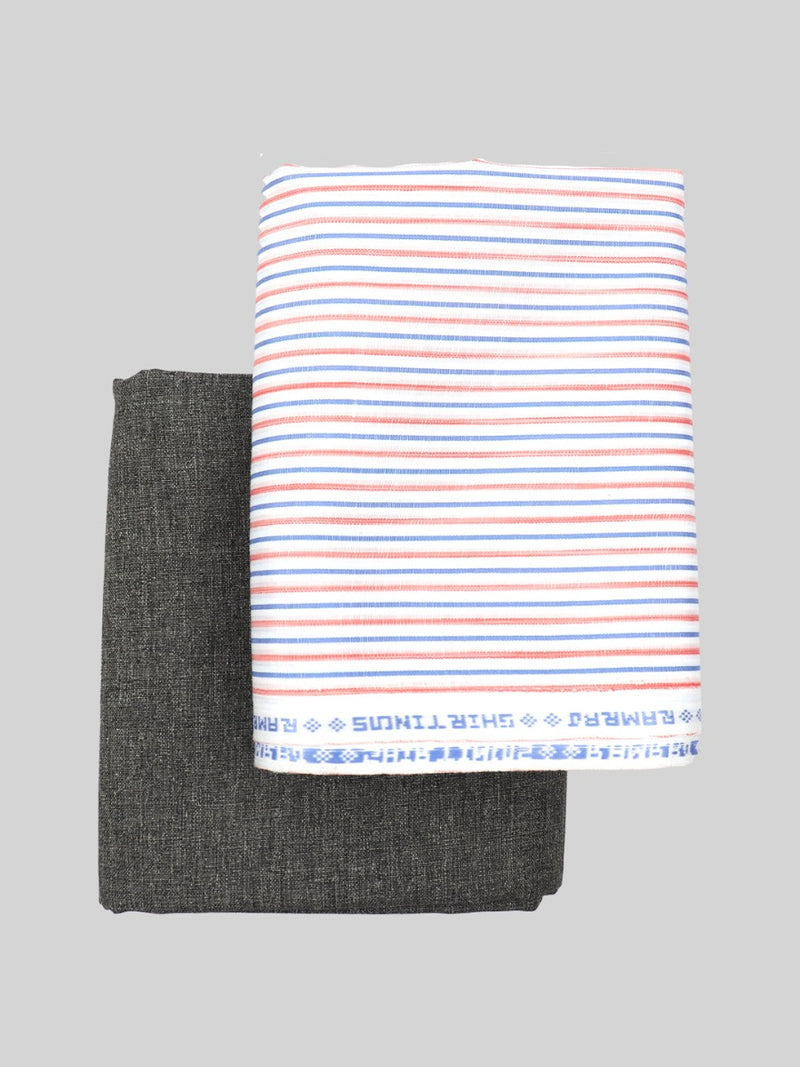 Cotton Striped Shirting & Suiting Gift Box Combo SS96