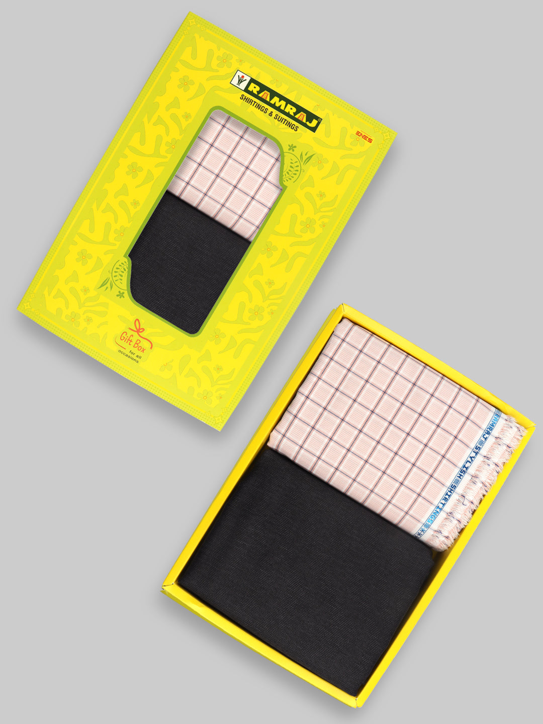 Cotton Blend Checked Shirting & Suiting Gift Box SS238