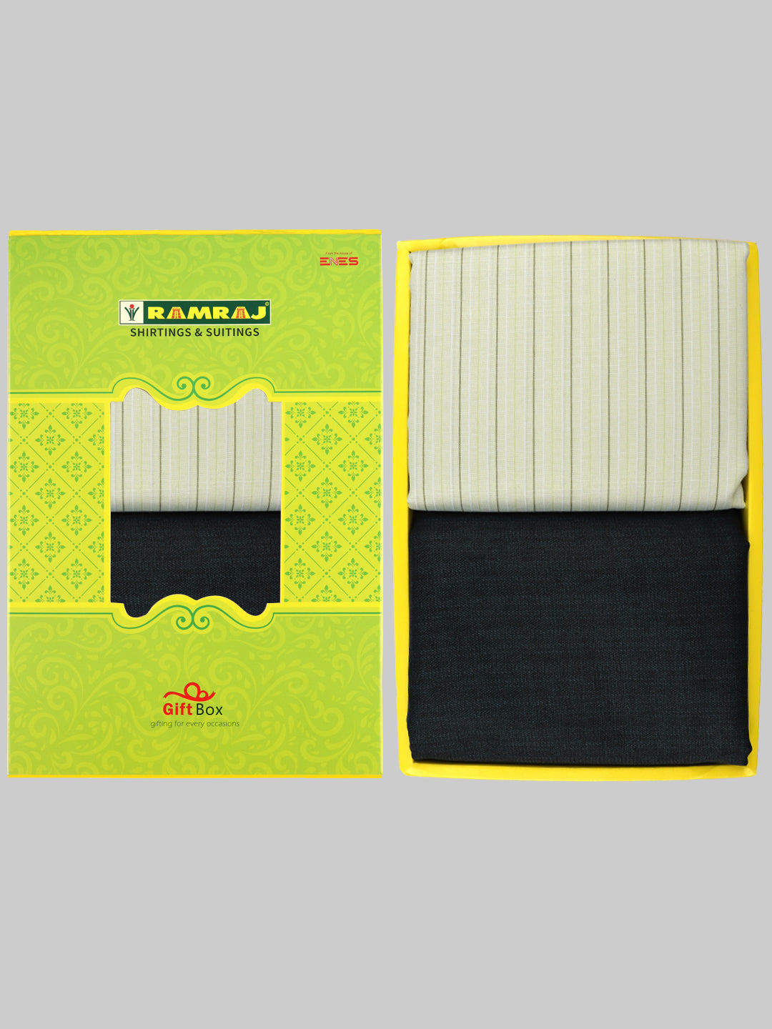 Men Cotton Striped Shirting & Suiting Gift Box SS191
