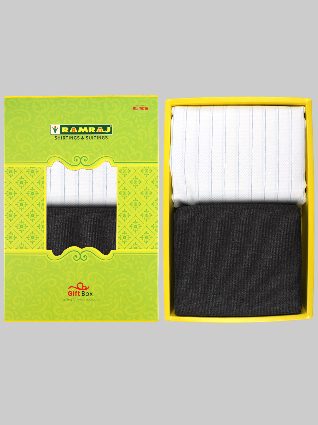 Men Cotton Striped Shirting & Suiting Gift Box SS189