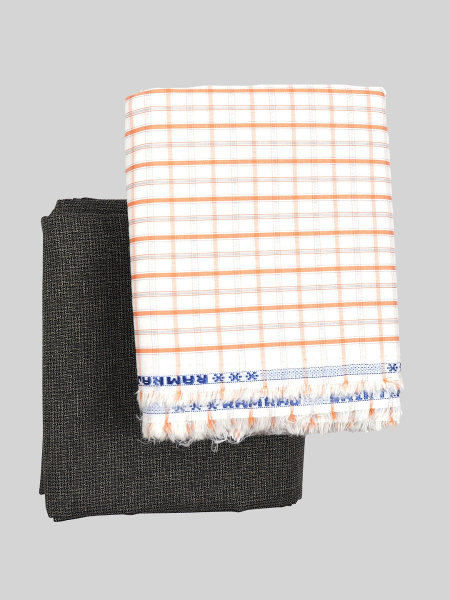 Cotton Checked Shirting & Suiting Gift Box Combo SS87-Full view