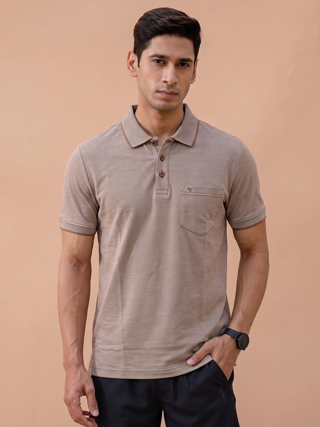 Cotton Rich Pique Polo T-Shirt Russian Olive