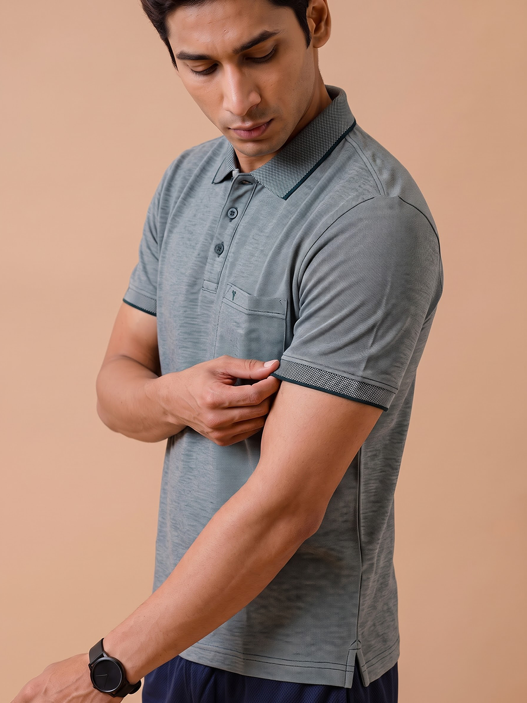 Cotton Rich Pique Polo T-Shirt Eather Green