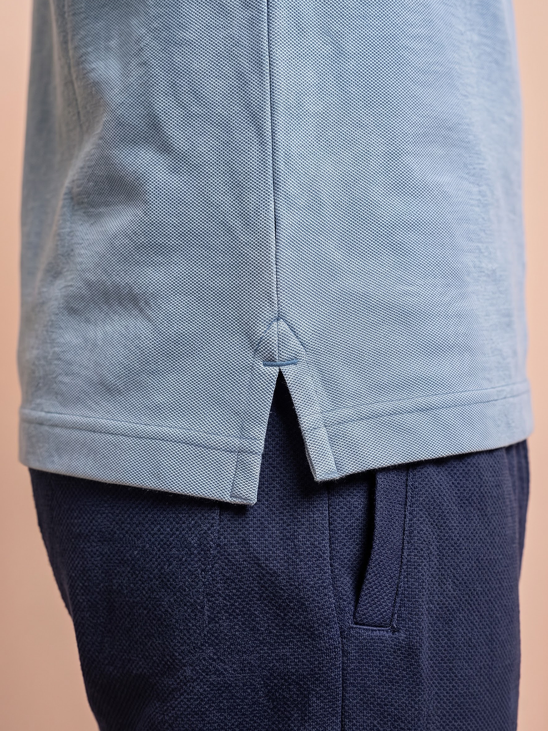 Cotton Rich Pique Polo T-Shirt Teal Blue