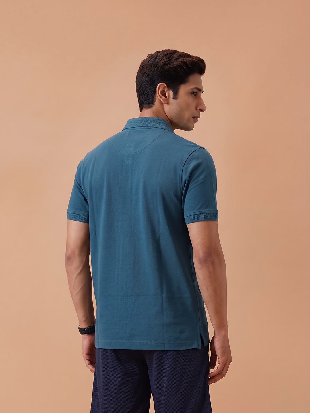 Cotton Rich Pique Polo T-Shirt Naptune Blue