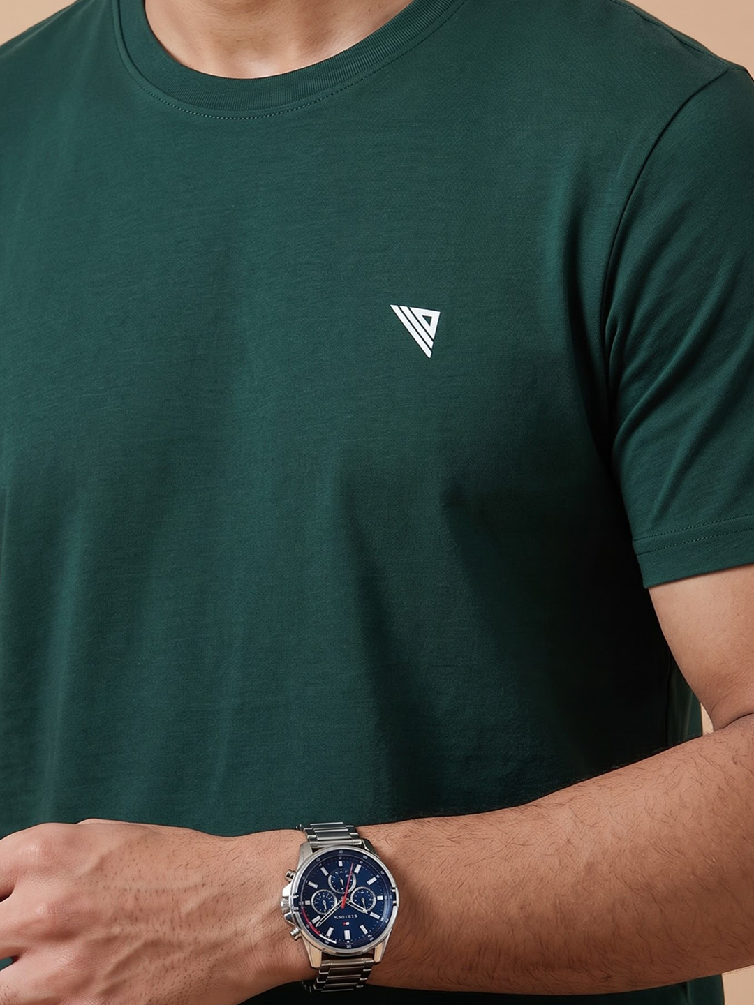 100% Cotton Crew Neck Tee British Green