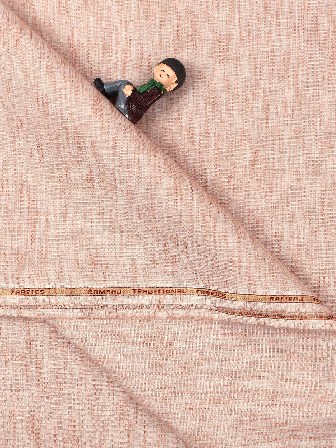 Cotton Colour Plain Brown Shirt Fabric Galaxy Art-Double side view