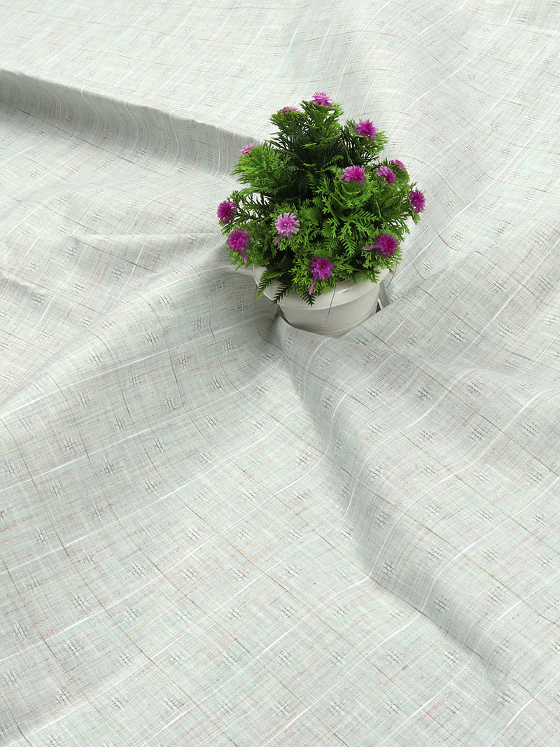 Cotton Colour Blusih Green Checked Shirt Fabric High Style