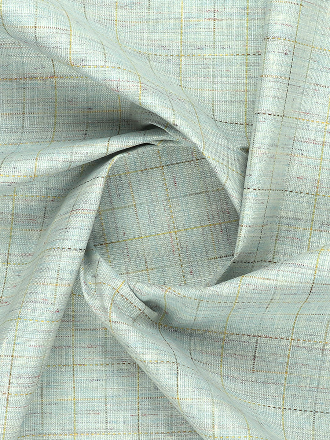 Men Cotton Rich Checked Shirt Fabric Green High Style