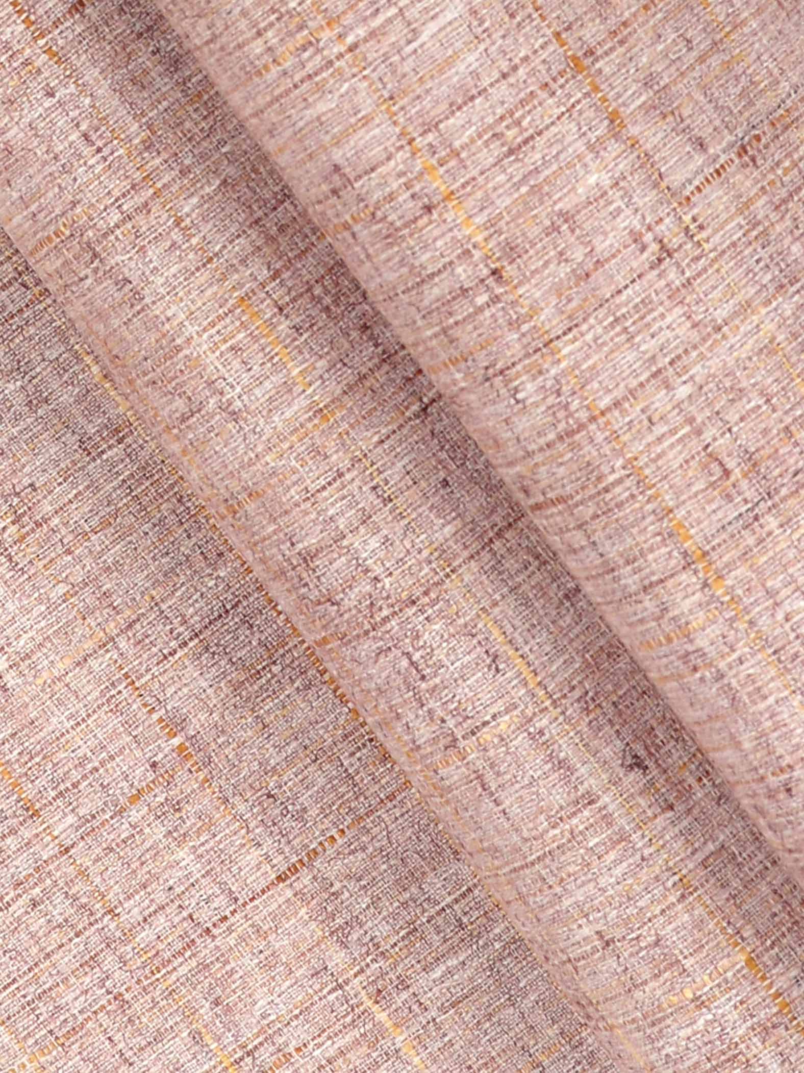 Cotton Colour Brown Checked Shirt Fabric High Style-Pattern view