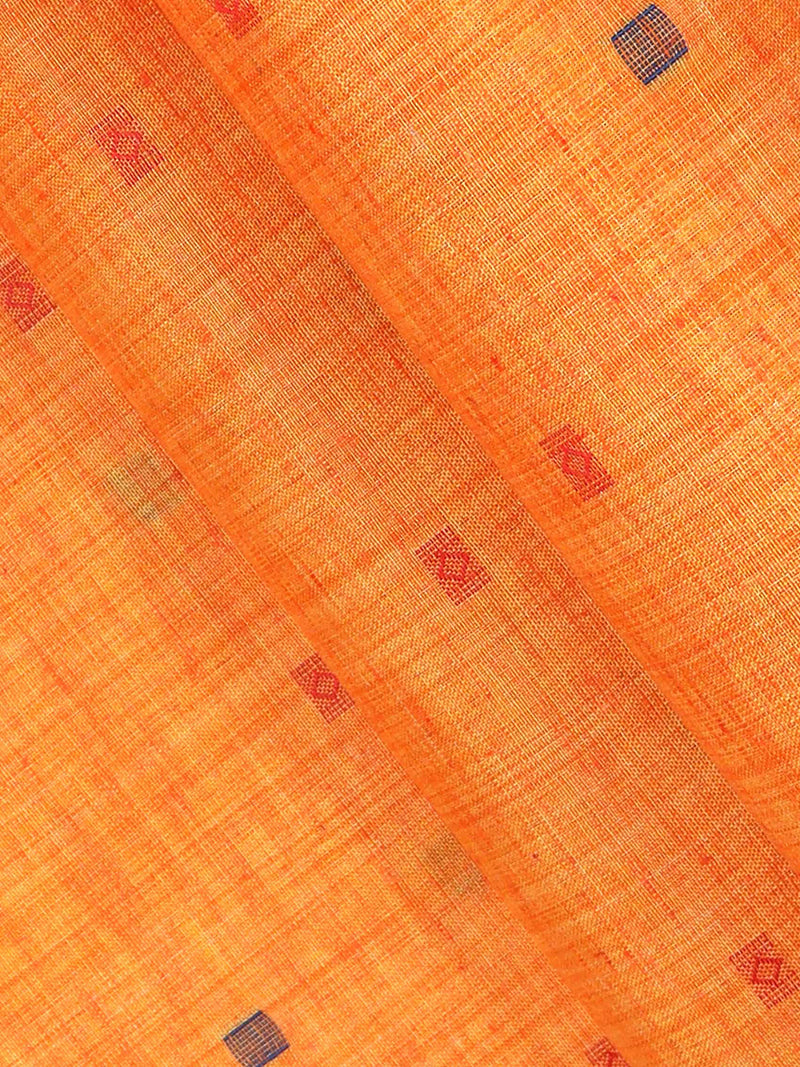 Cotton Colour Orange Printed Shirt Fabric High Style