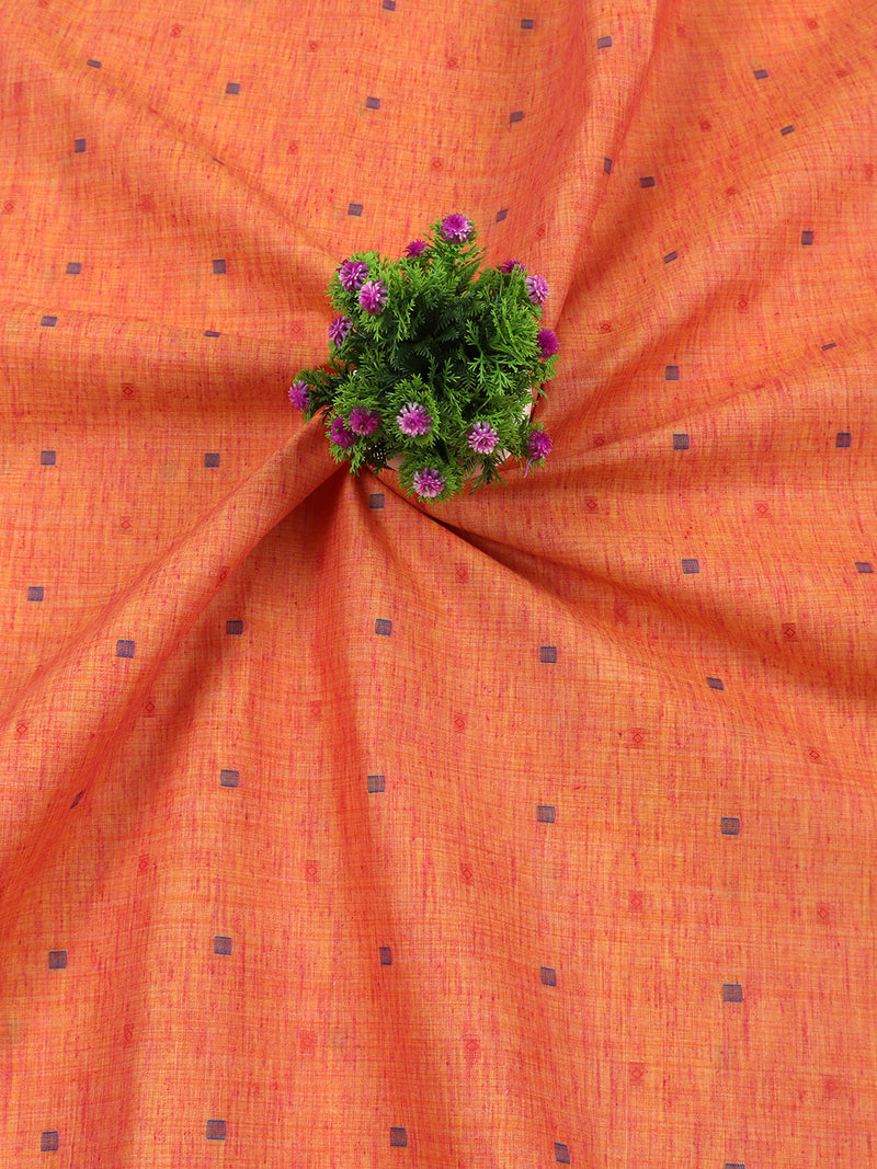 Cotton Colour Pink & Orange Printed Shirt Fabric High Style