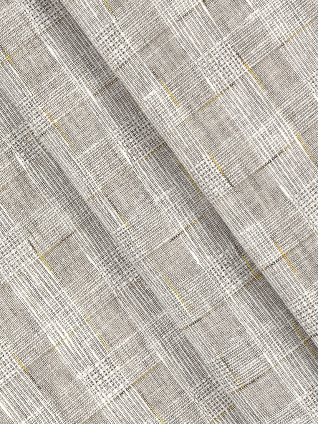 Men Cotton Rich Self Design Shirt Fabric Grey High Style