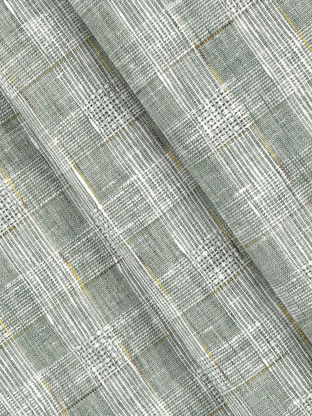 Men Cotton Rich Self Design Shirt Fabric Green High Style