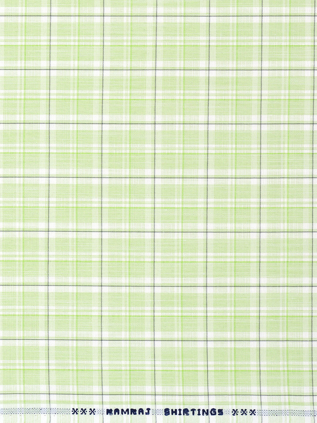 Men Cotton Blend Checked Shirt Fabric Green Variety
