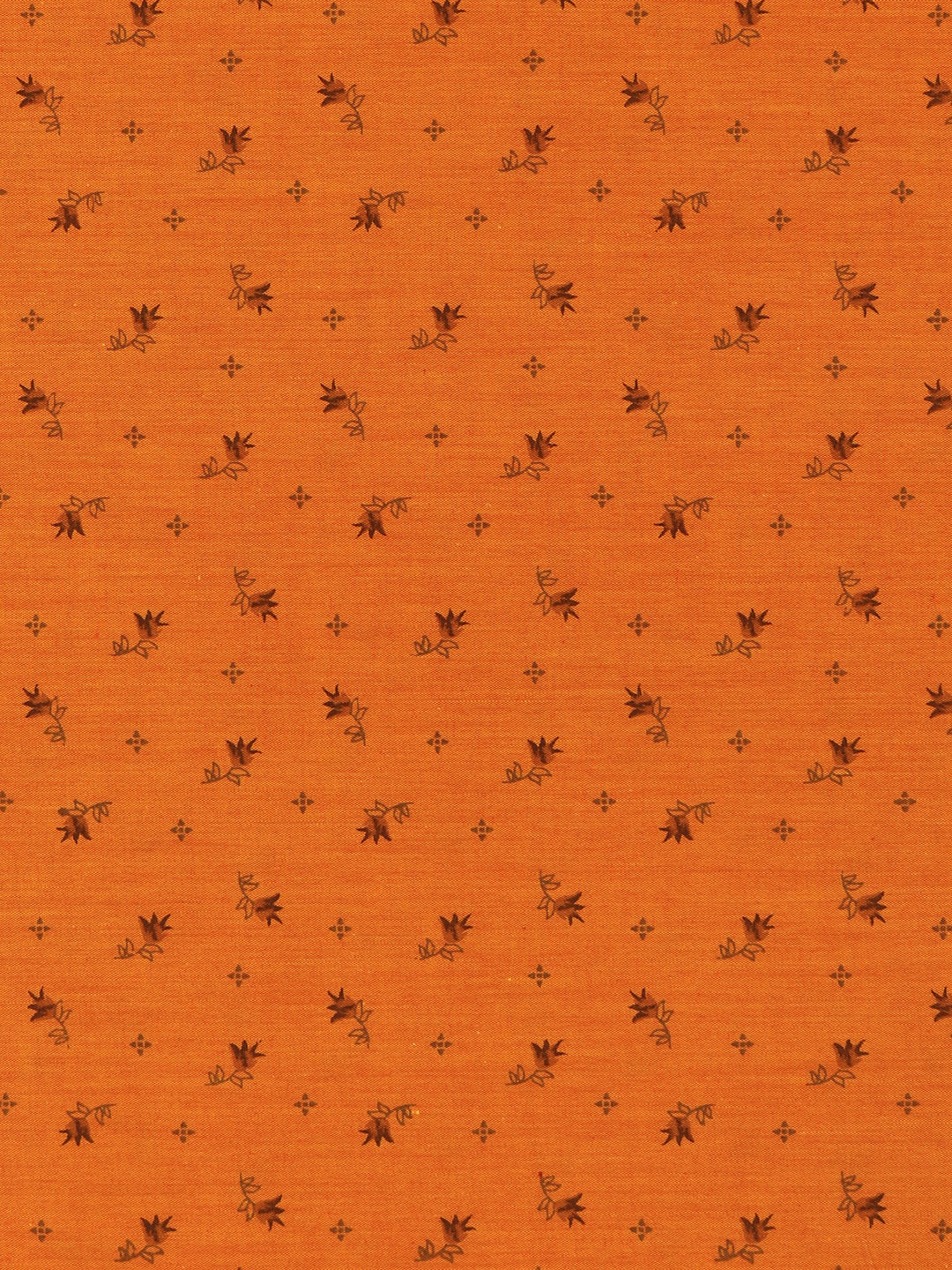 Men Cotton Blend Printed Shirt Fabric Orange Variety