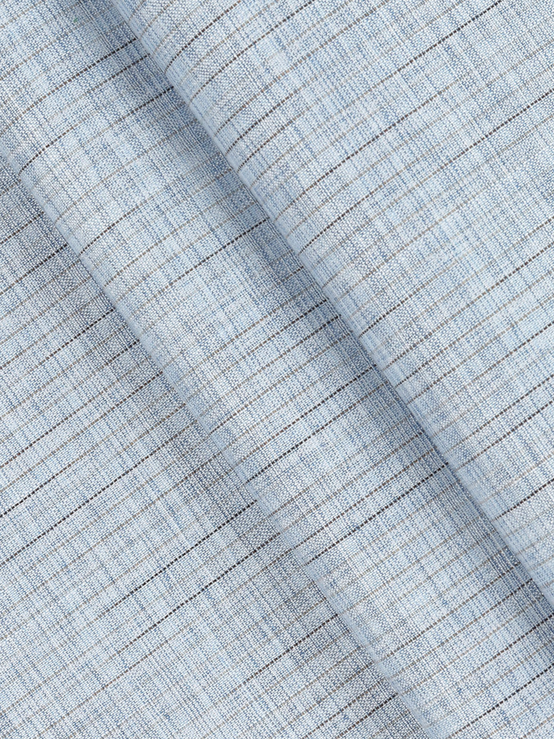 Men Cotton Blend Striped Shirt Fabric Blue Variety