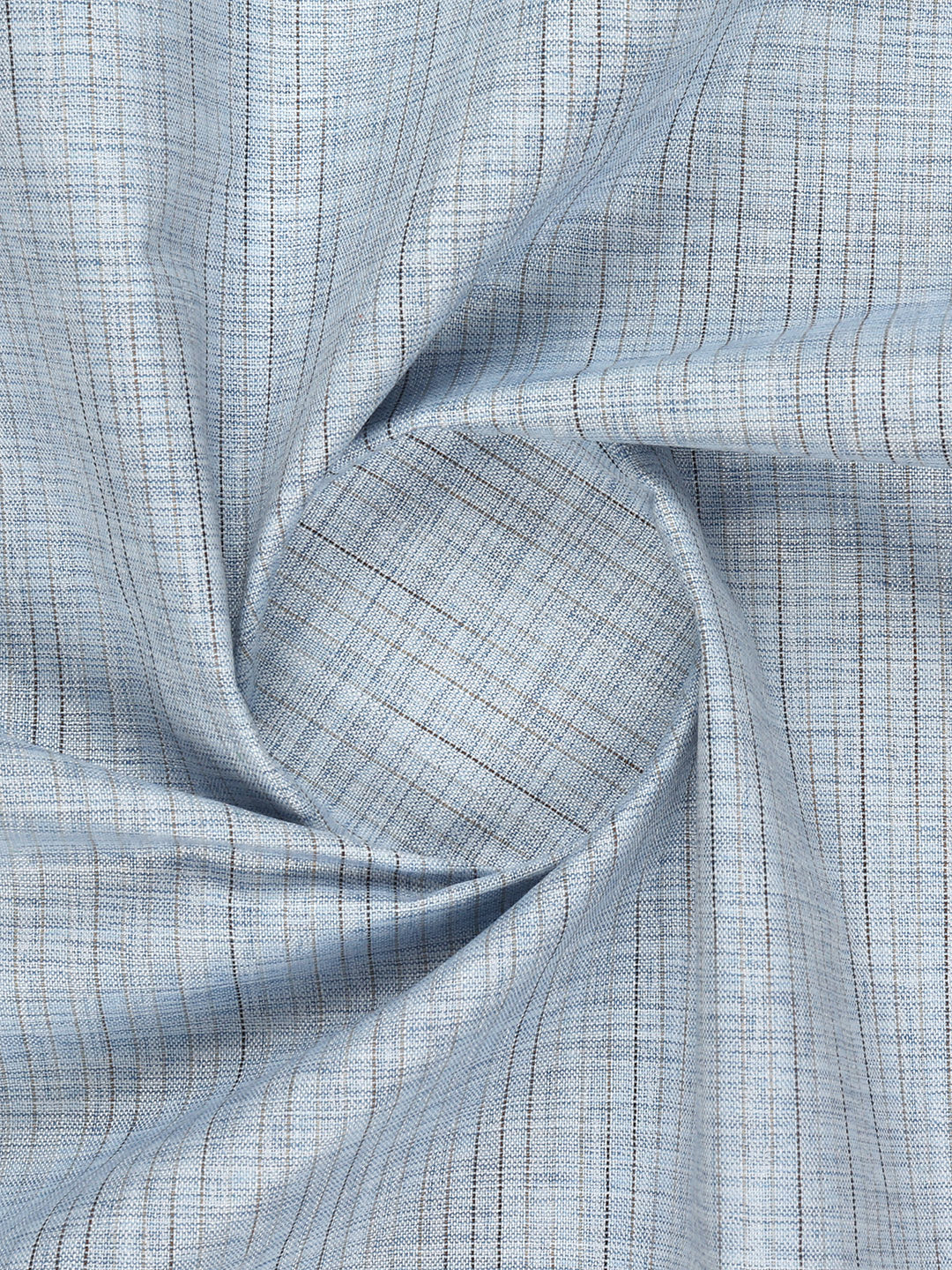 Men Cotton Blend Striped Shirt Fabric Blue Variety