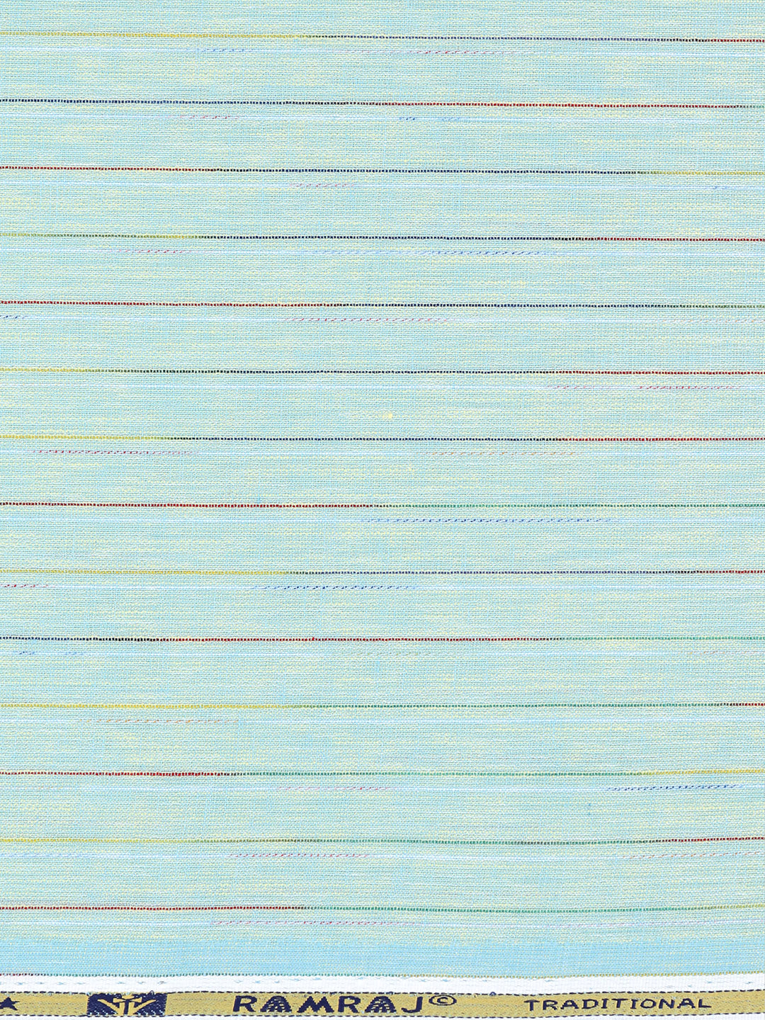 Men Cotton Blend Striped Shirt Fabric Mint Blue Variety