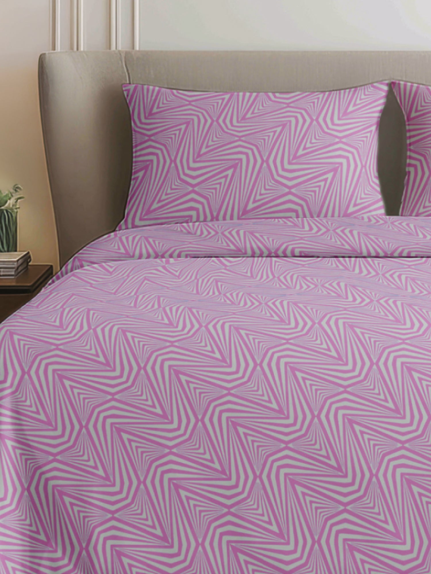 King Size Premium Cotton Bed Sheet & 2 Pillow Cover Set BTT01