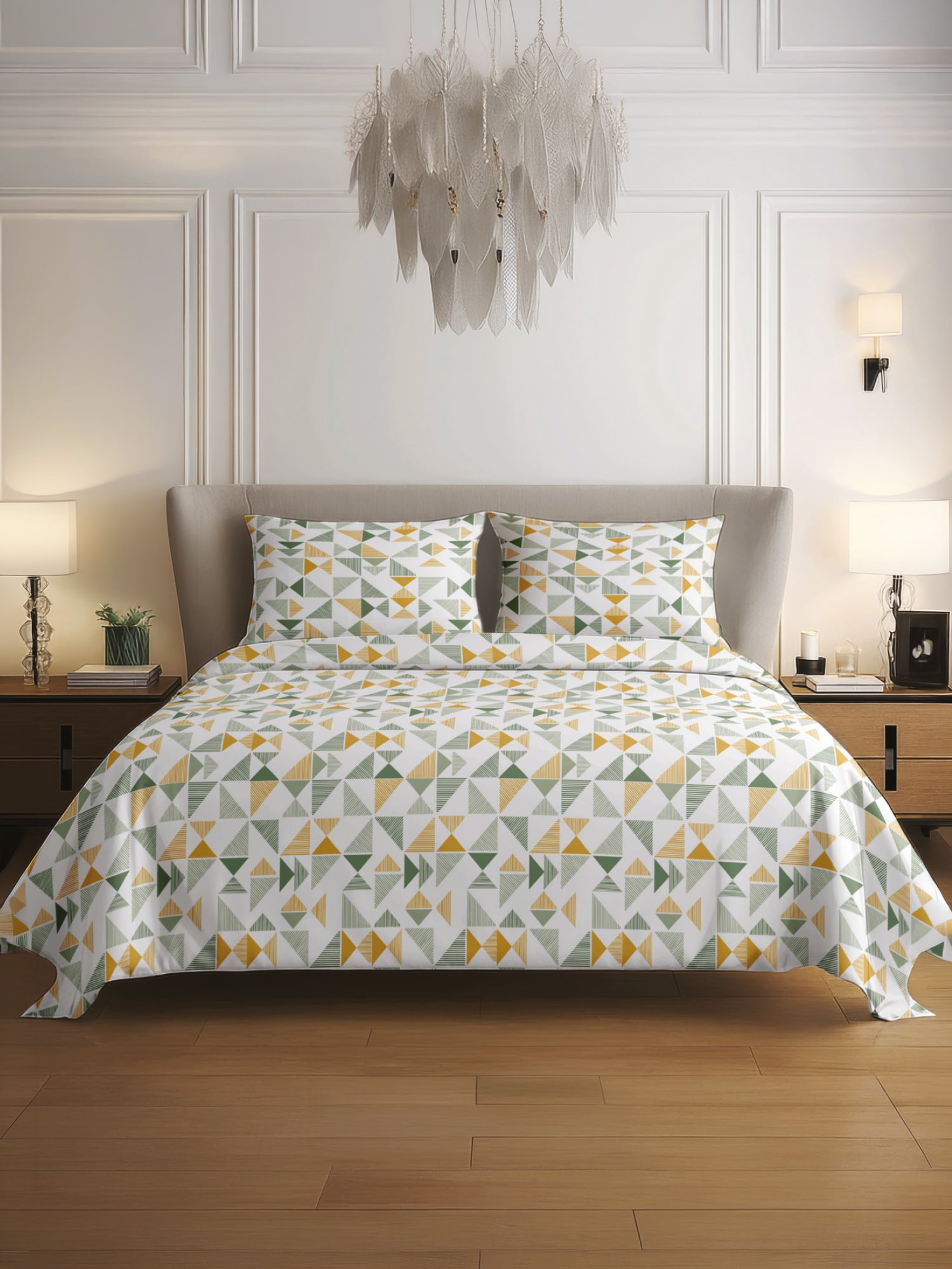King Size Premium Cotton Bed Sheet & 2 Pillow Cover Set - BDS05