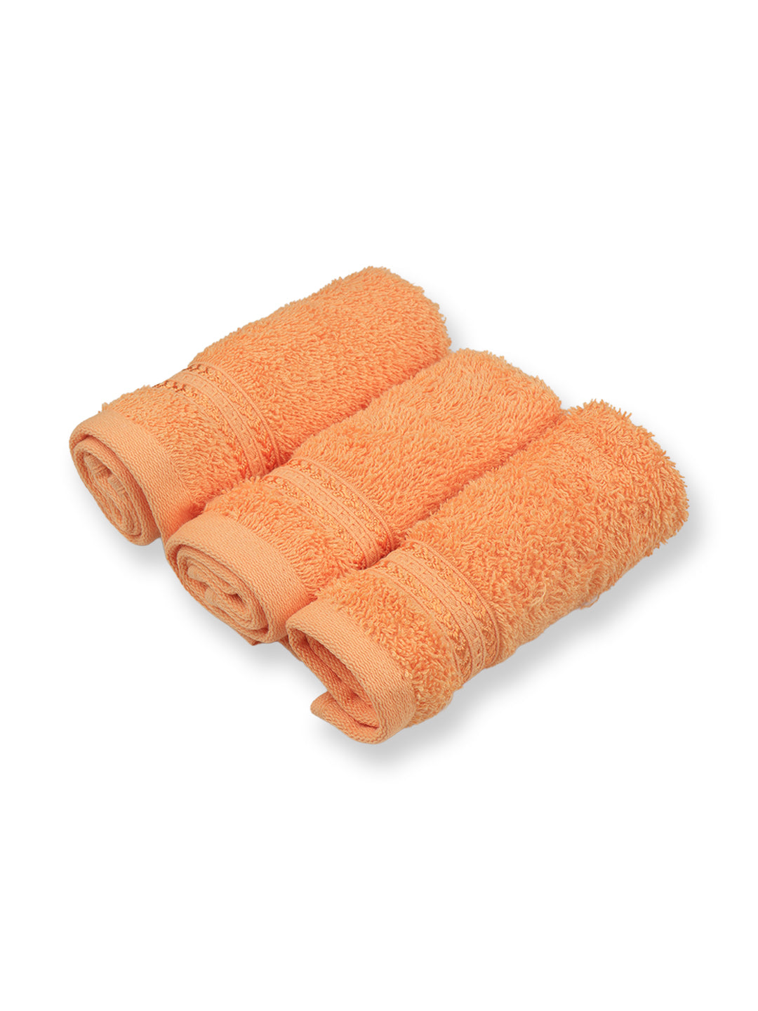 Cotton Bamboo Face Towel Orange (Pack of 4)