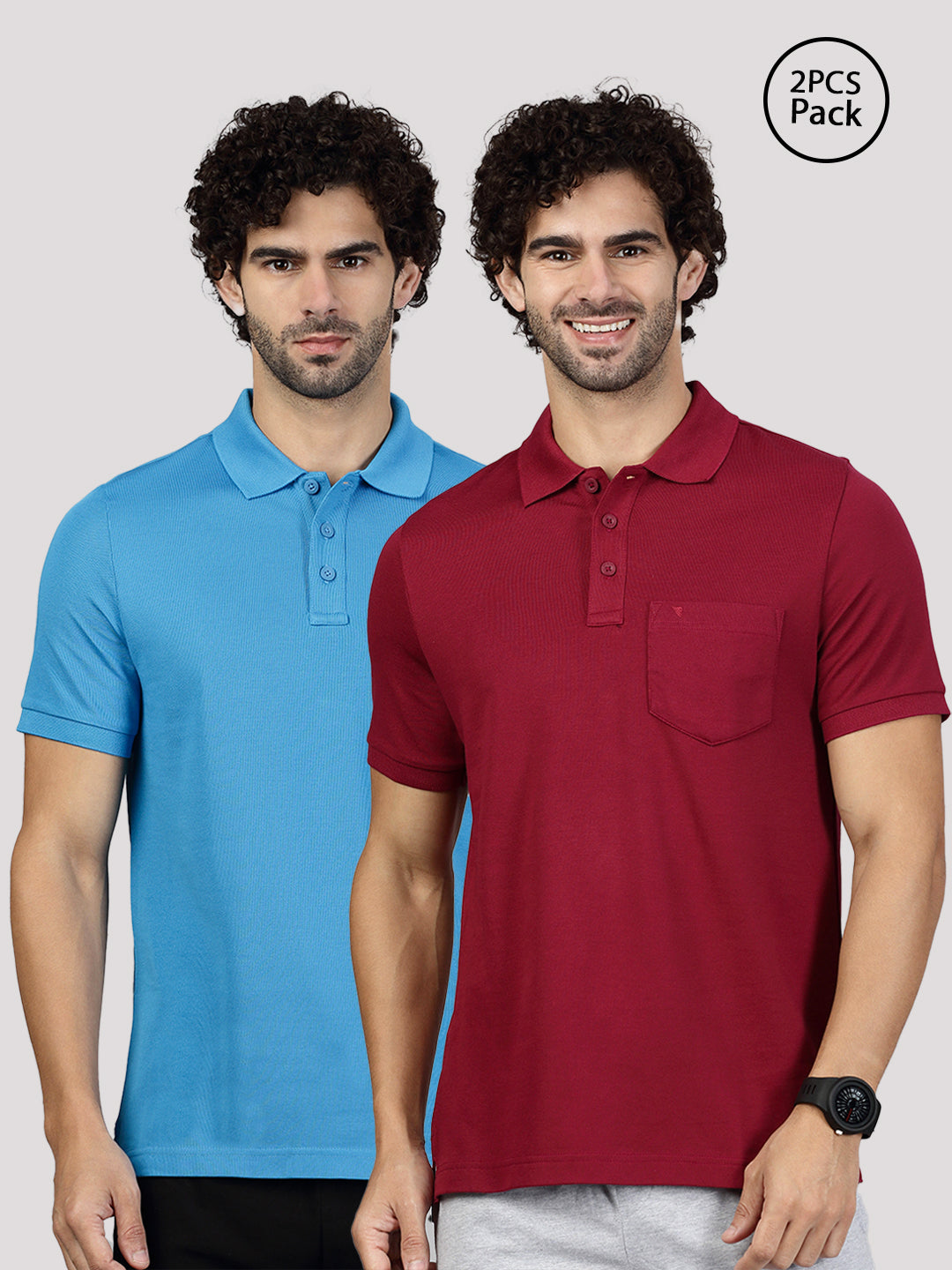 Mens Maroon & Blue Expert Polo Tshirt Combos