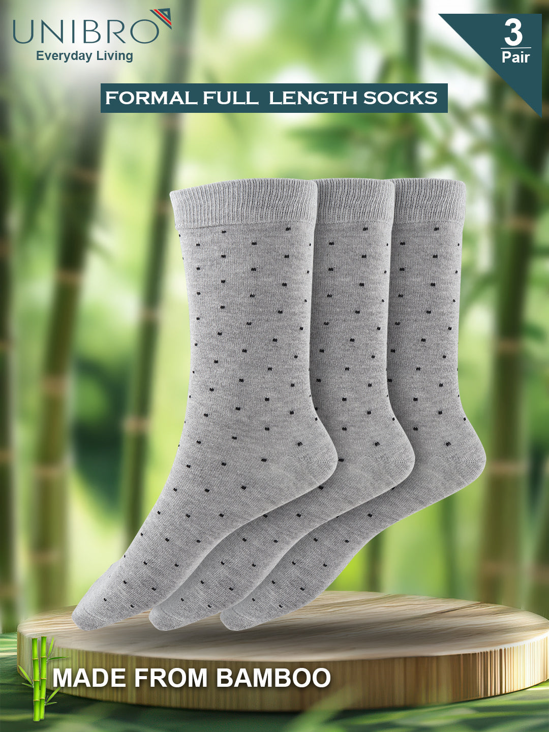 Men Formal Full Length Polka Dot Designed Socks FFD2