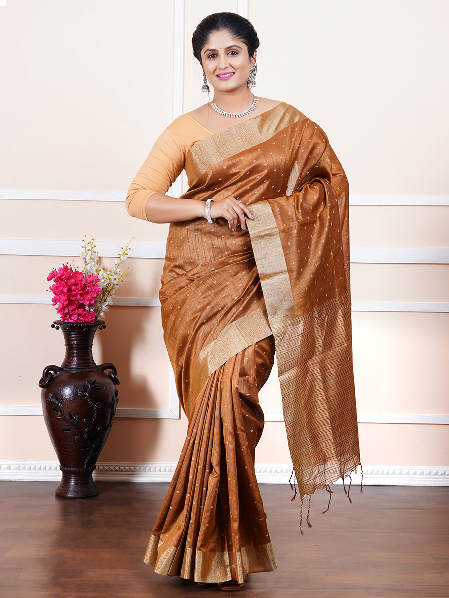 Sandal Semi Silk Saree main image 0