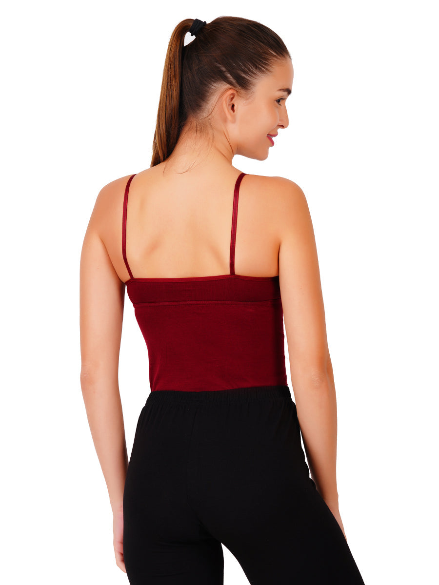 Women Extra Sportive Bra with Slip Design Assorted Camisole TeenCup (Pack of 2)