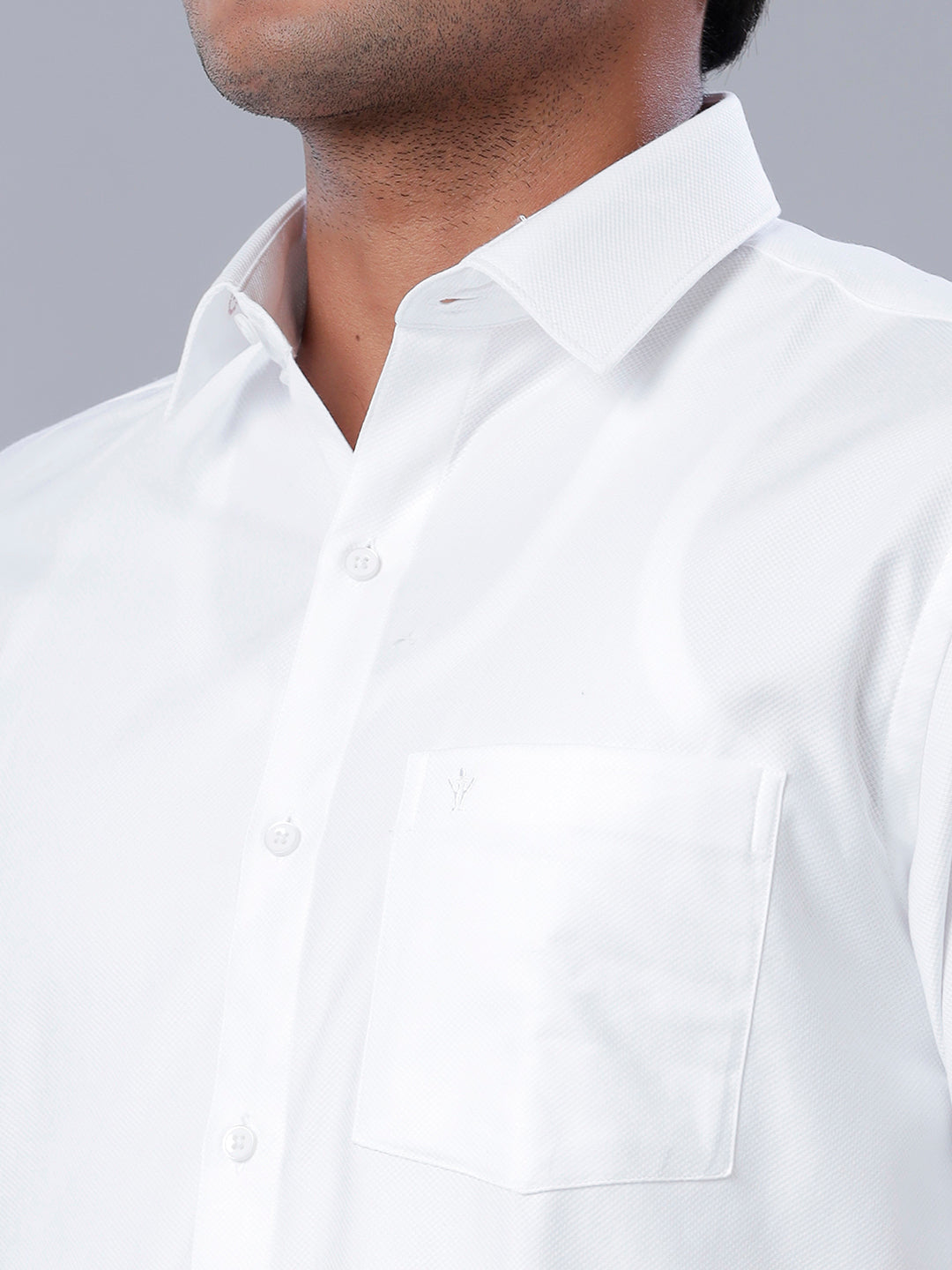 Mens Premium Pure Cotton White Shirt Half Sleeves Limited Edition 1-Zoom view