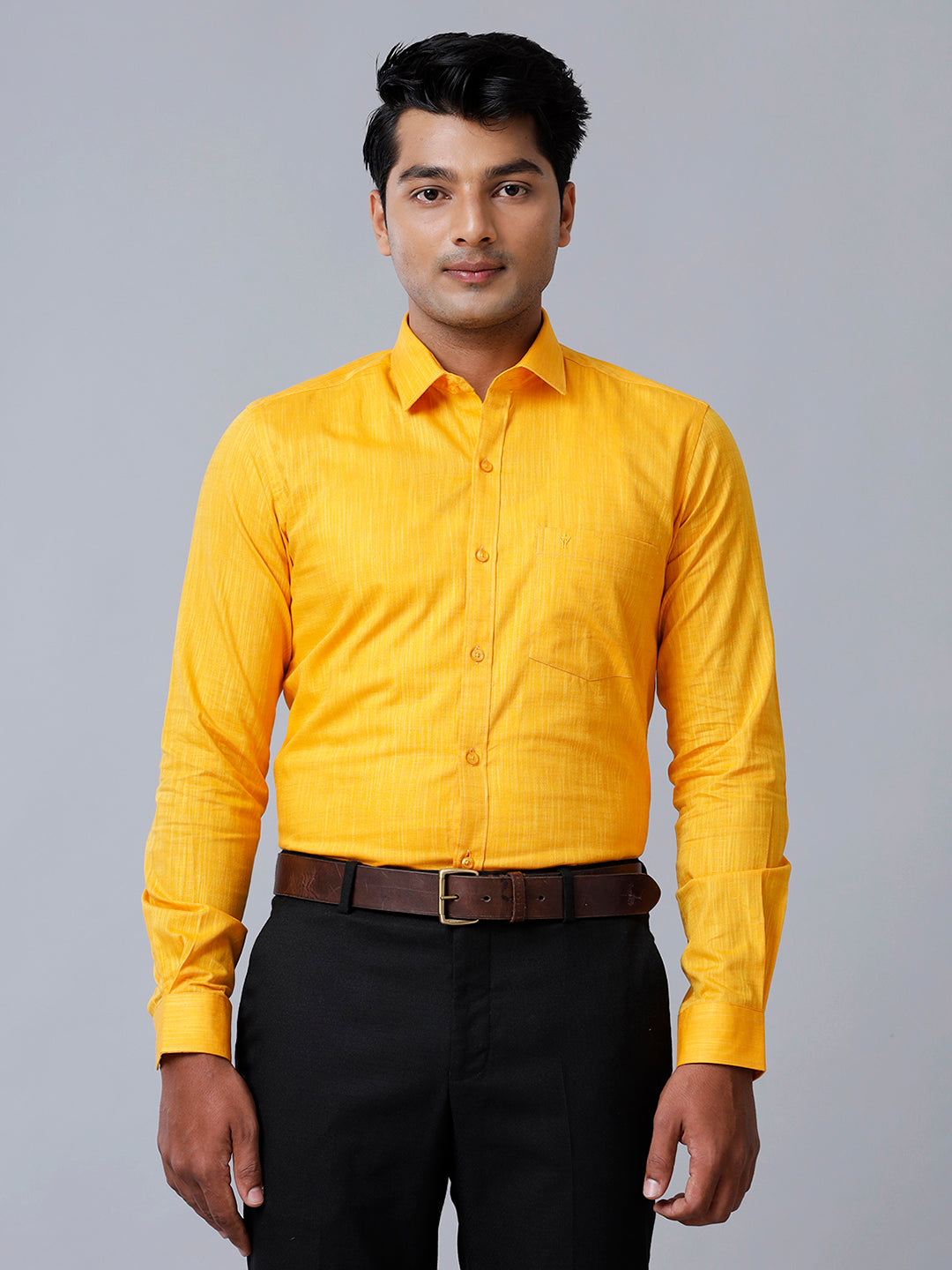 Mens Formal Shirt Full Sleeves Orange CL2 GT34