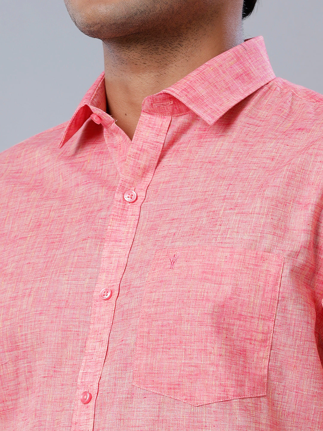 Mens Formal Shirt Full Sleeves Pink T39 TO1-Zoom view