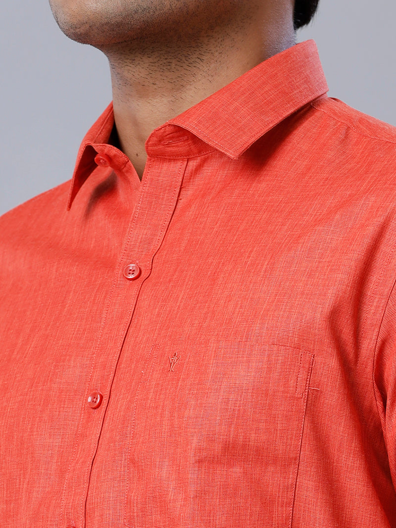 Mens Formal Shirt Half Sleeves Red T40 TP1
