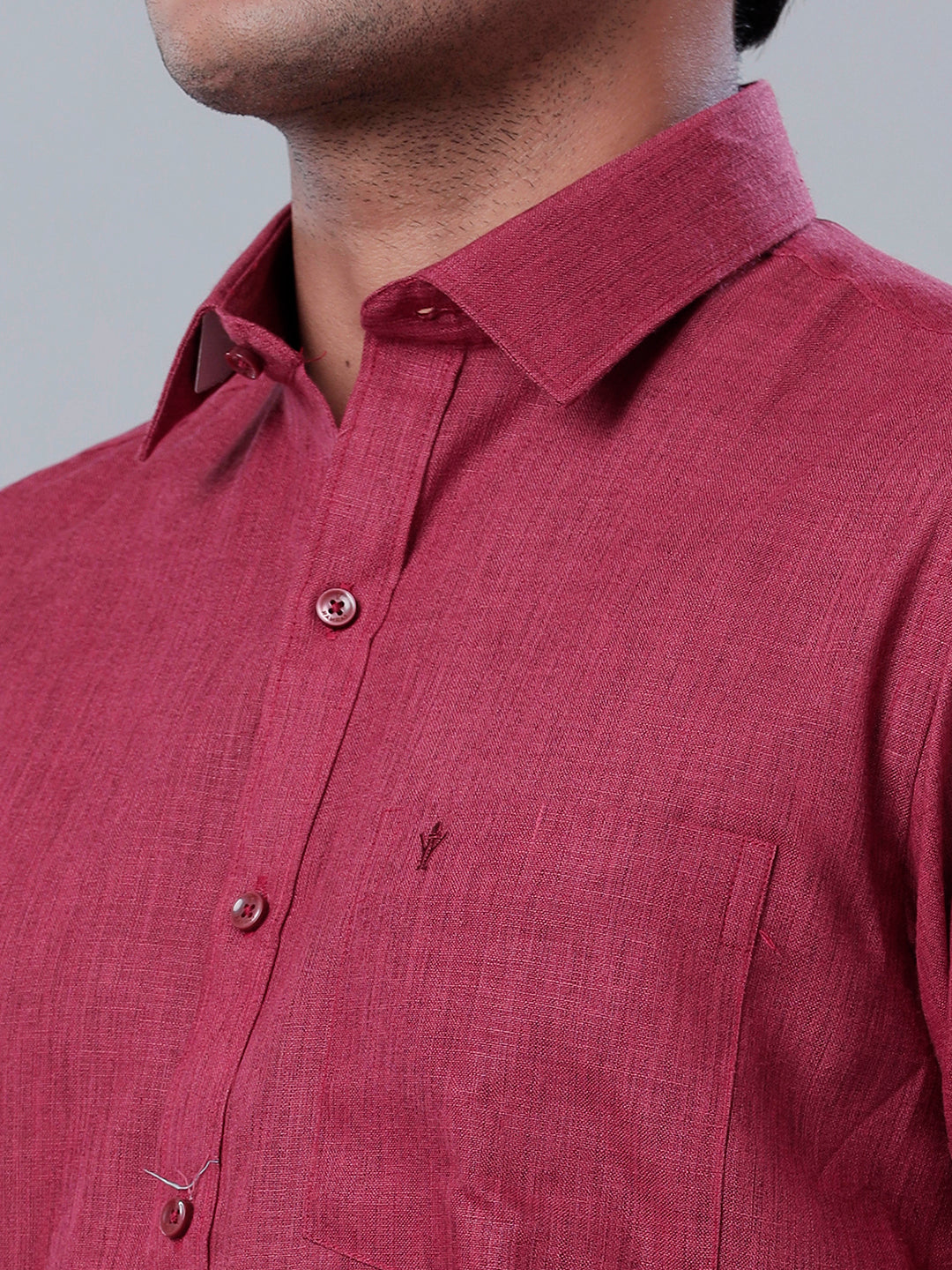 Mens Formal Shirt Full Sleeves Maroon T26 TB10-Zoomview