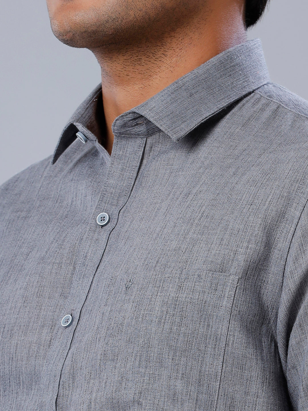 Mens Formal Shirt Half Sleeves  Grey T26 TB7-Zoom view