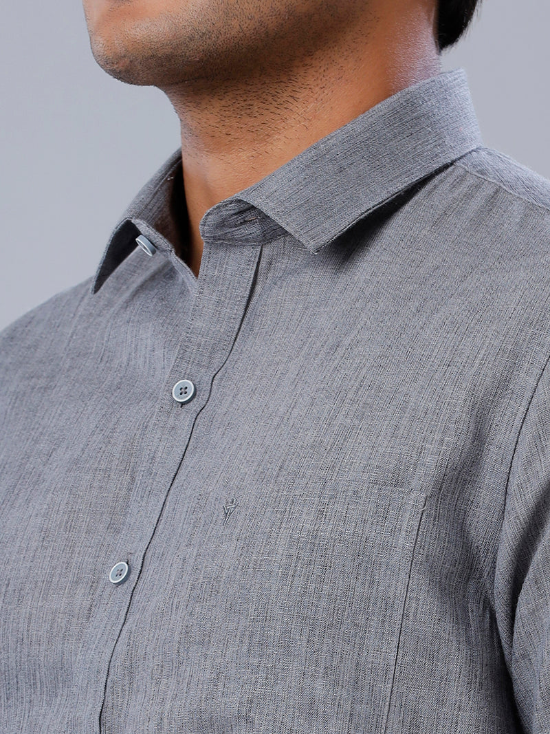 Mens Formal Shirt Half Sleeves  Grey T26 TB7