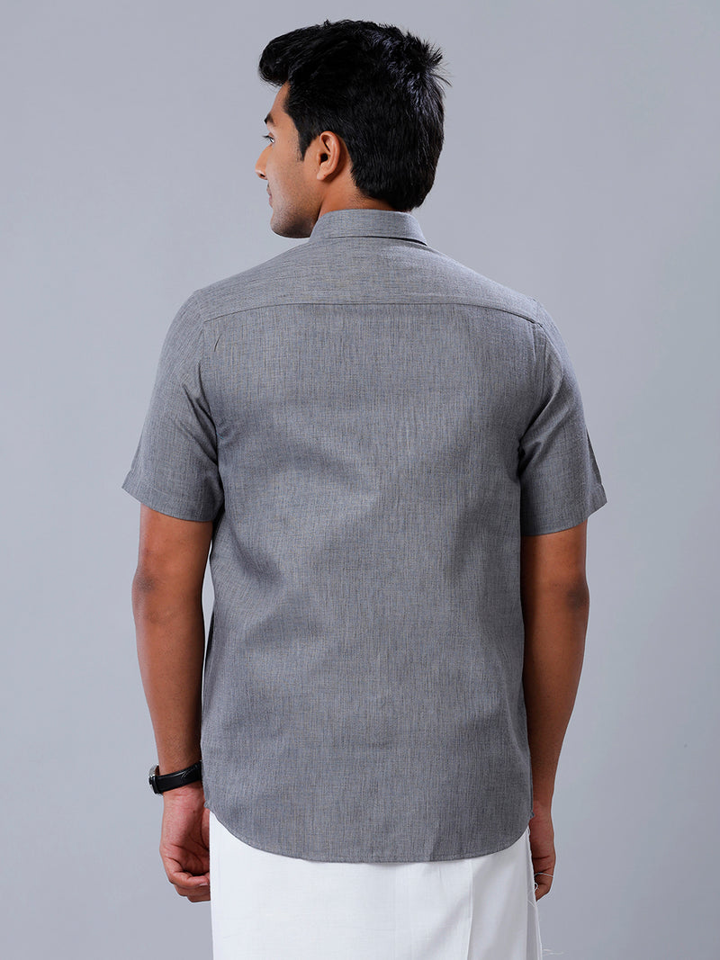 Mens Formal Shirt Half Sleeves  Grey T26 TB7
