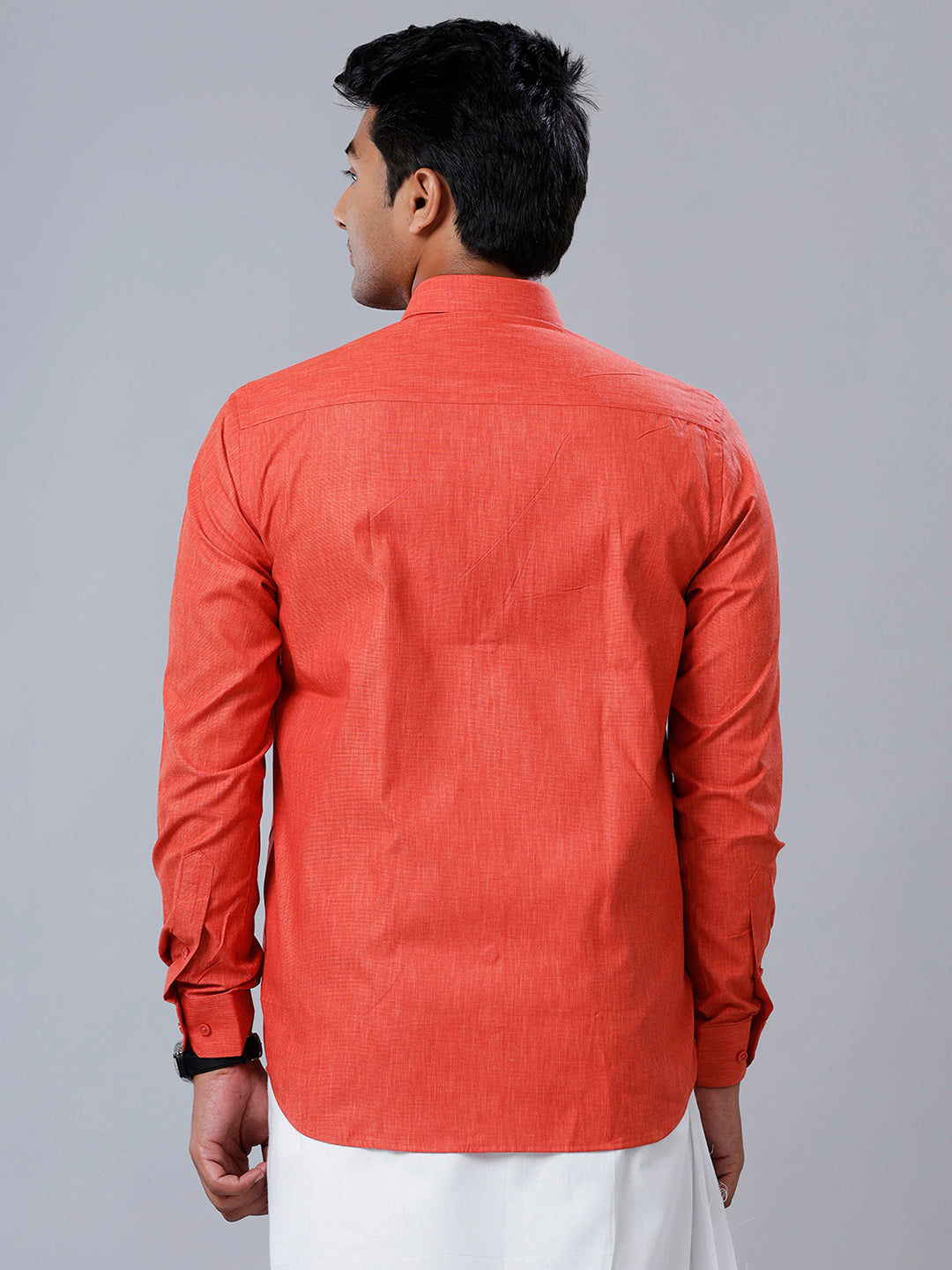 Mens Formal Shirt Full Sleeves  Red T40 TP1-Back view