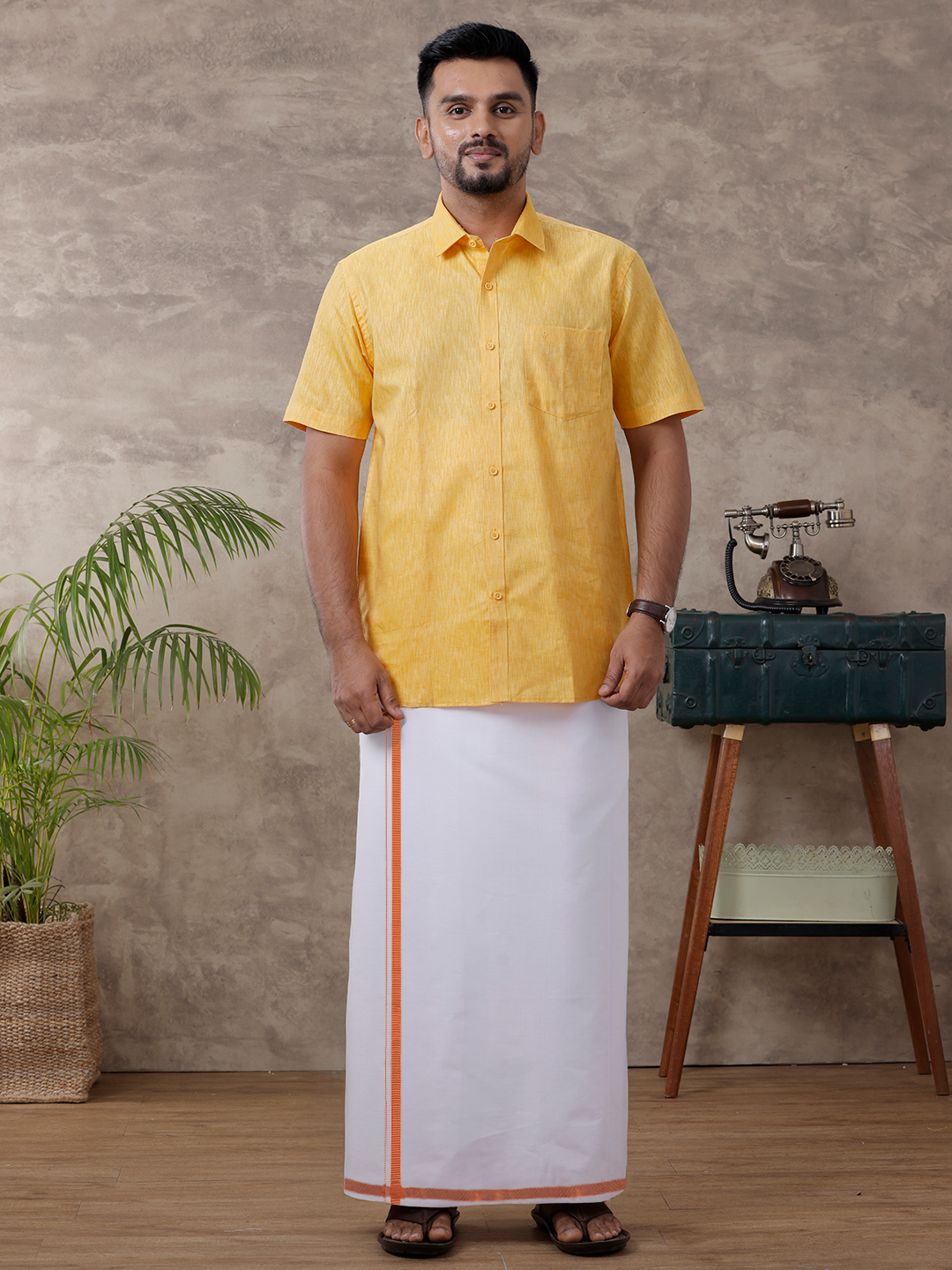 Vetti Vaaram Dhoti and Shirt Set V8