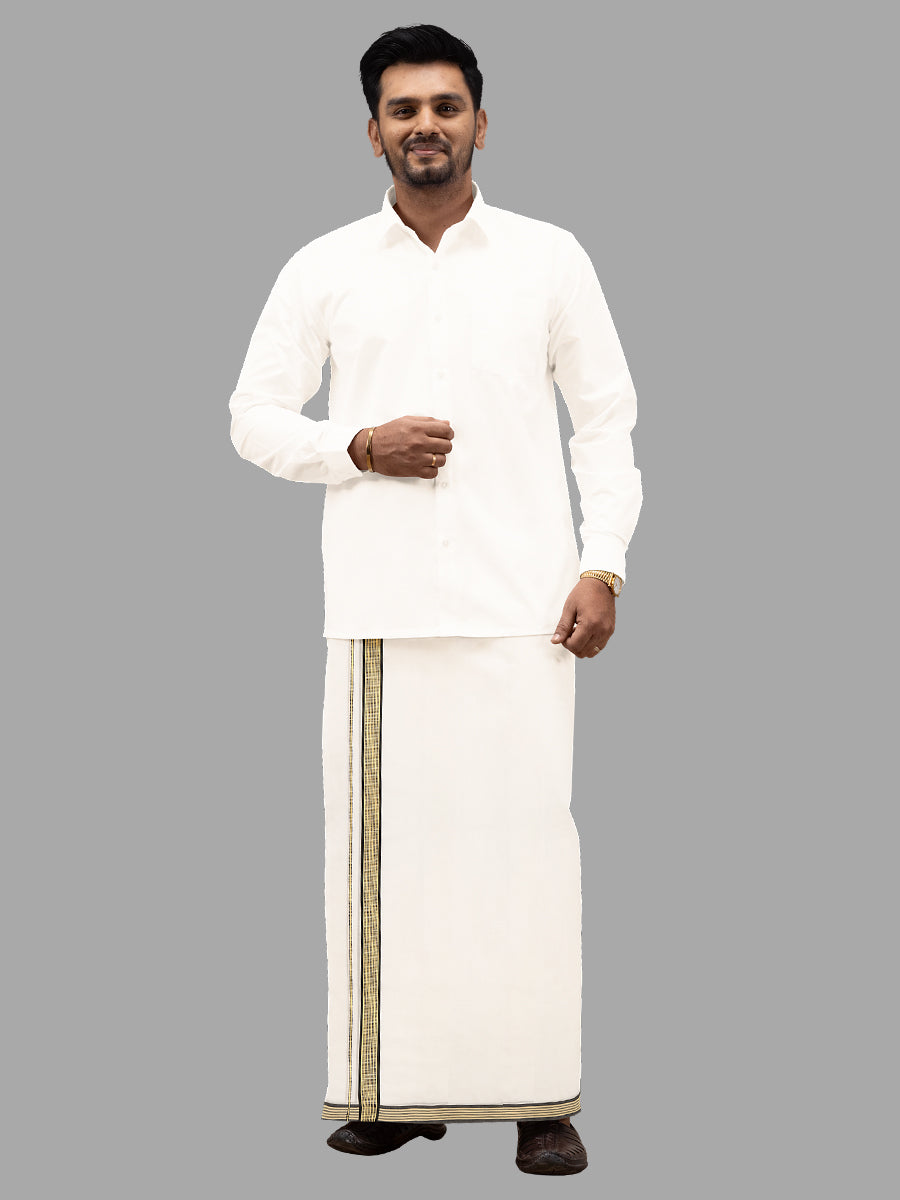 Men Premium Cotton Double Dhoti Luxury Club VA01