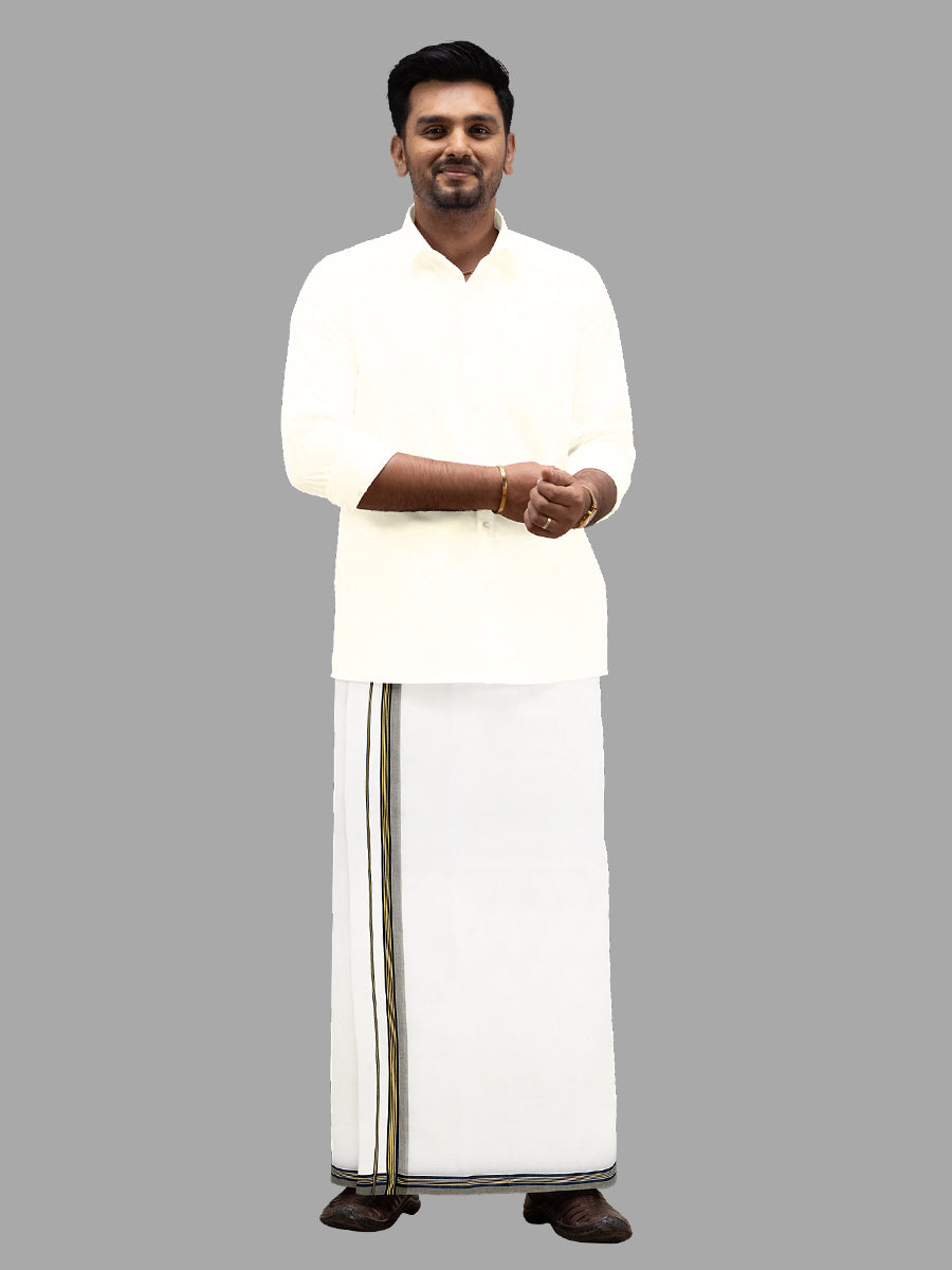 Men Premium Cotton Double Dhoti Luxury Club VA03