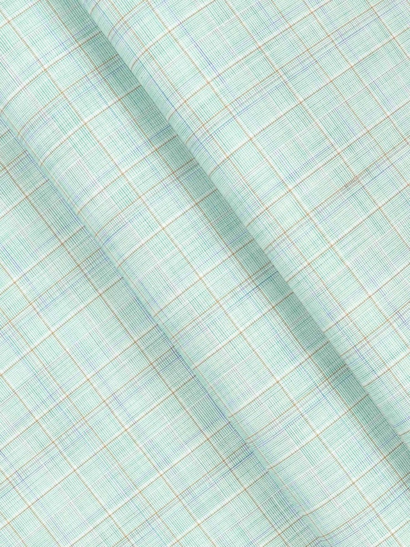 Cotton Blue Checked Shirt Fabric Galaxy Art