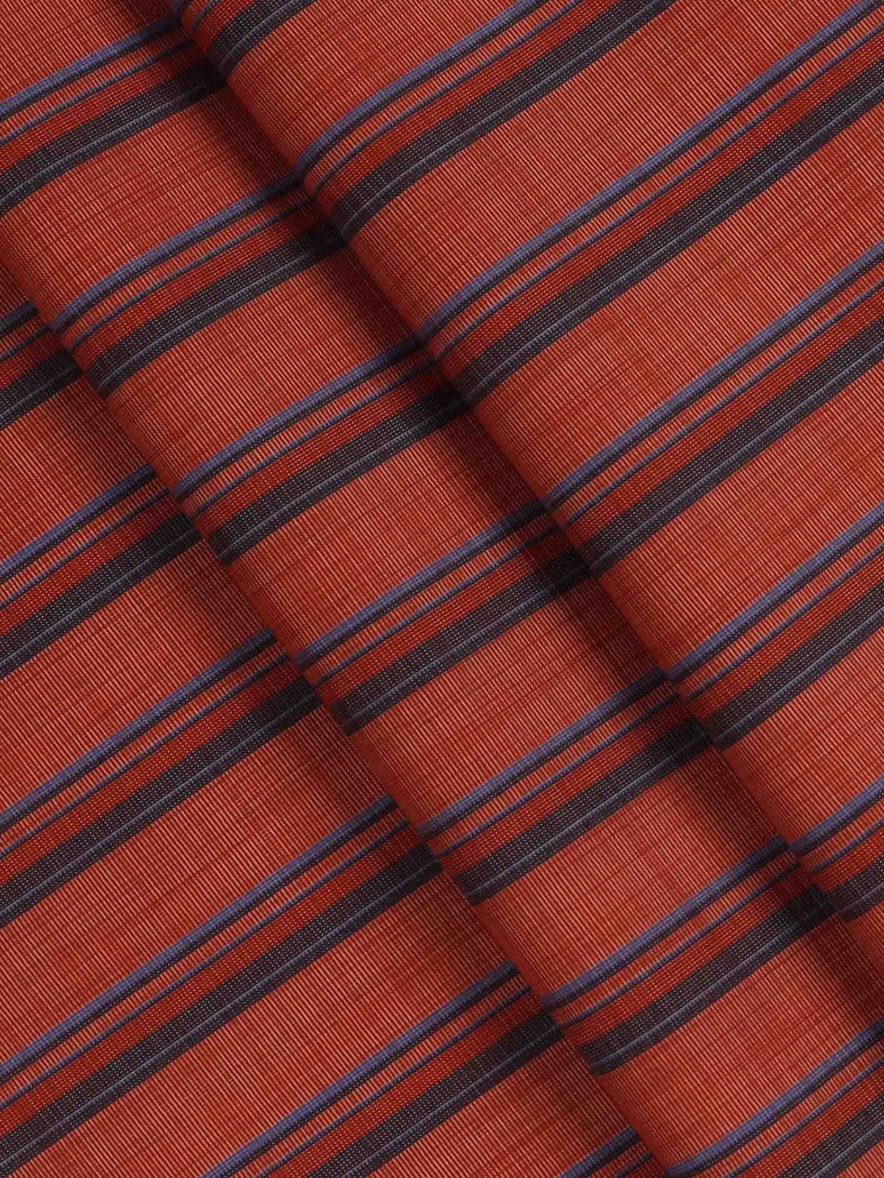 Cotton Rich Striped Shirt Fabric Red Galaxy Art