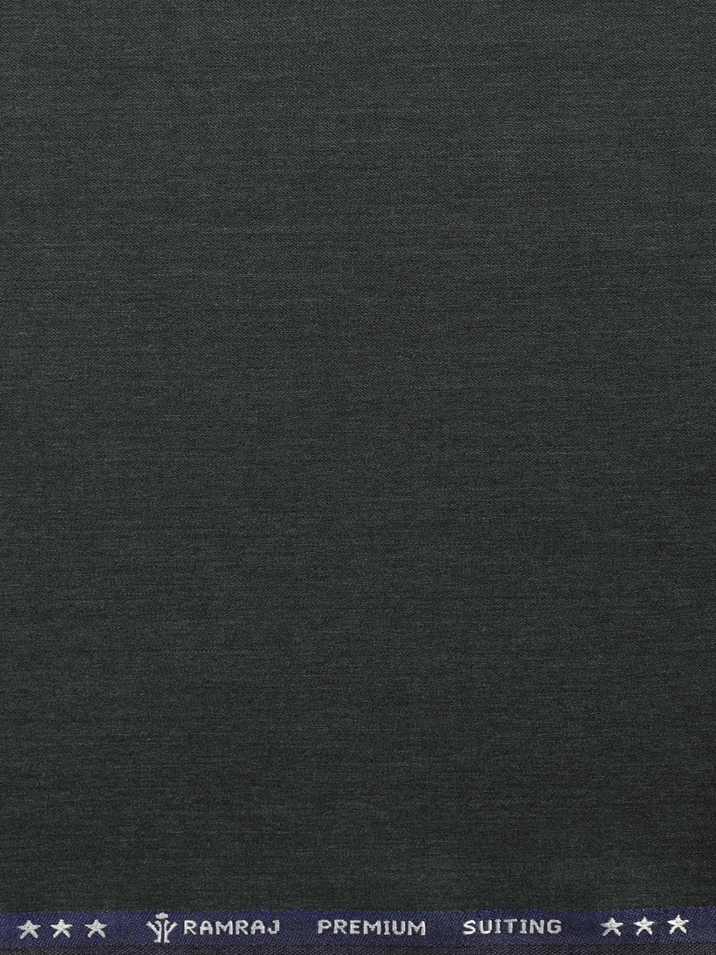 Men  Poly Viscose Blend Pant Fabric Dark Grey Golden Days