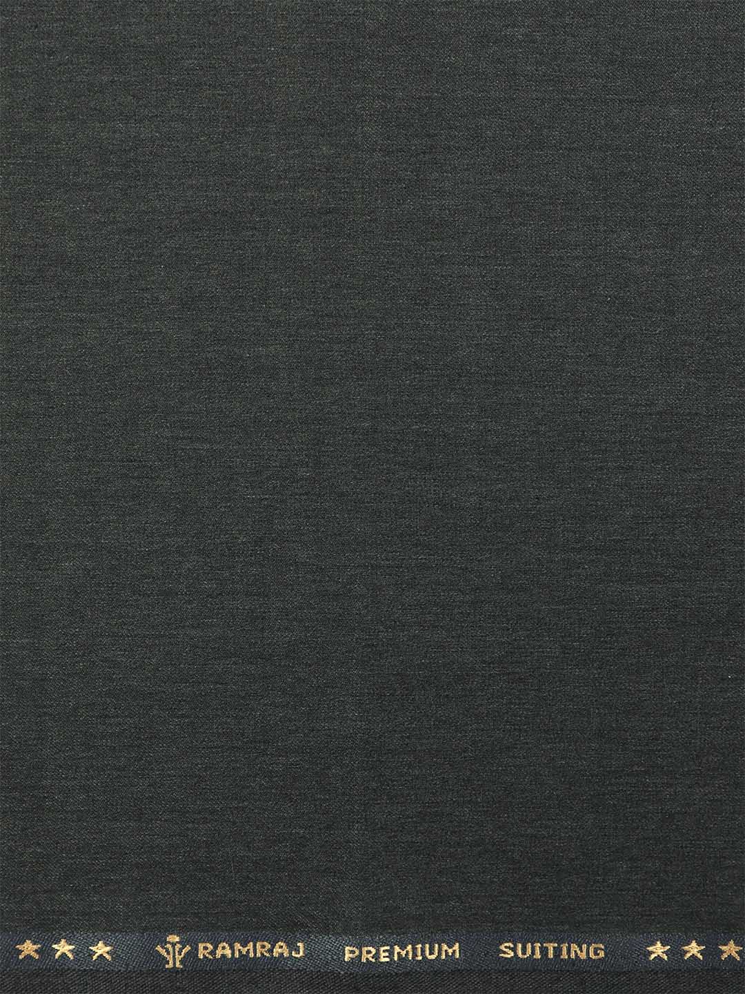 Men  Poly Viscose Blend Pant Fabric Dark Grey Golden Days